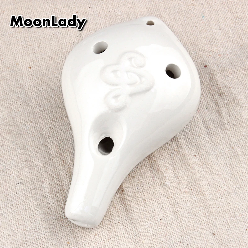  2 Colors Ocarina 6 Hole Painting Small Ocarina Alto C Tone Beginner Ocarina Tourist Souvenir Teachi - 4000402184437