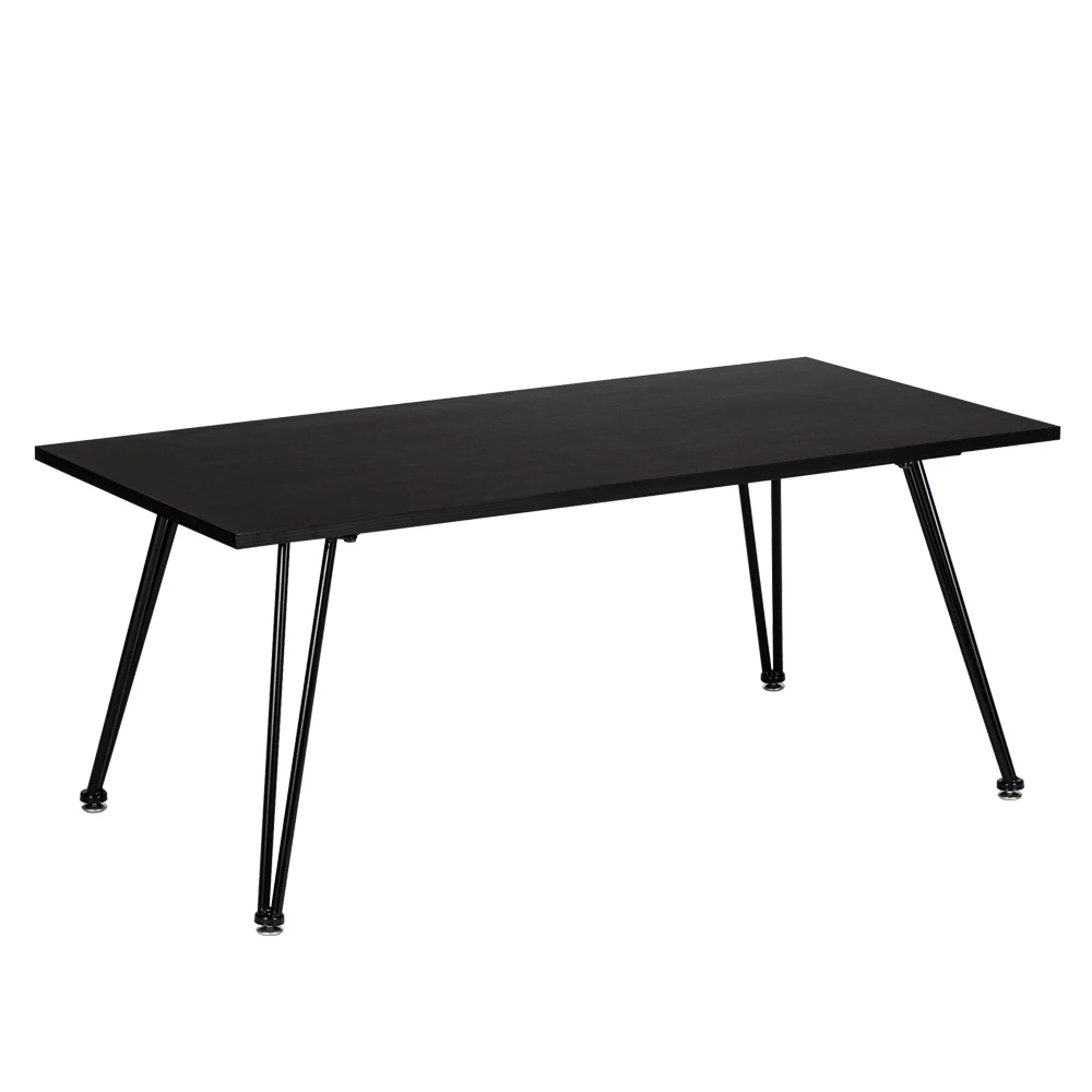 

Artisasset Single Layer 1.5cm Thick Mdf Desktop Square Pointed Modern Style Iron Coffee Table Black For Home Garden Living Room