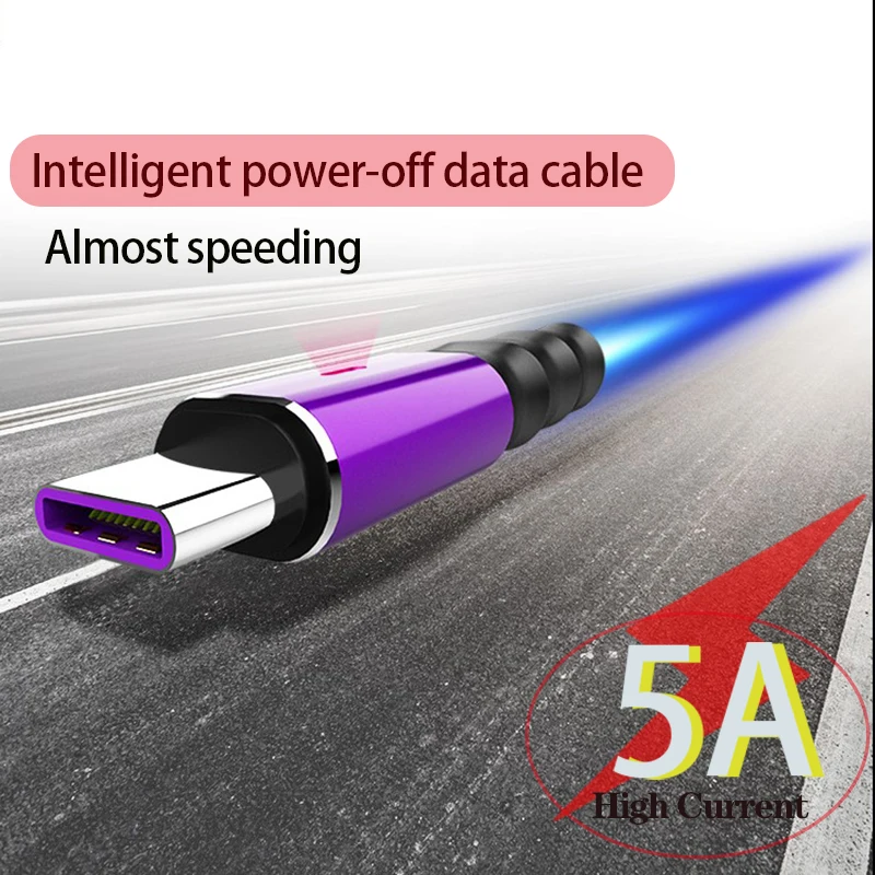 Smart power Off 5A usb type C кабель для huawei P20 Lite Honor 10 9 Pro 3 1 шнур быстрой зарядки и передачи