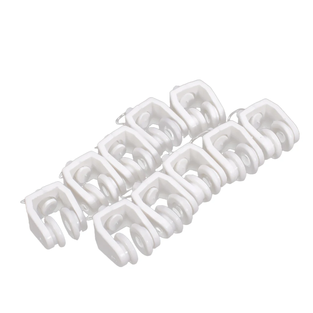 10pcs  Curtain Track Glider Drape Rail Runner Gliding For Basement