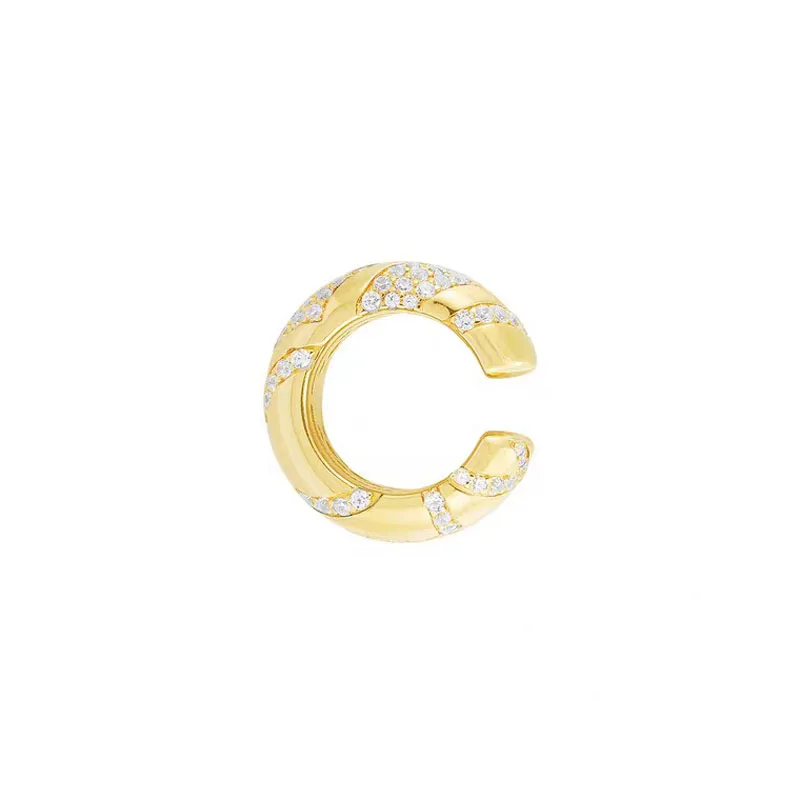 Серьги-клипсы женские из серебра 925 пробы с белым цирконием 1 шт. | Украшения и