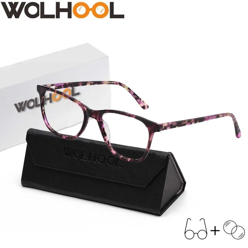

Classic Acetate Prescription Eyeglasses Men Optical Photochromic Anti Blue Light Clear Lens Hyperopia Myopia Glasses Women
