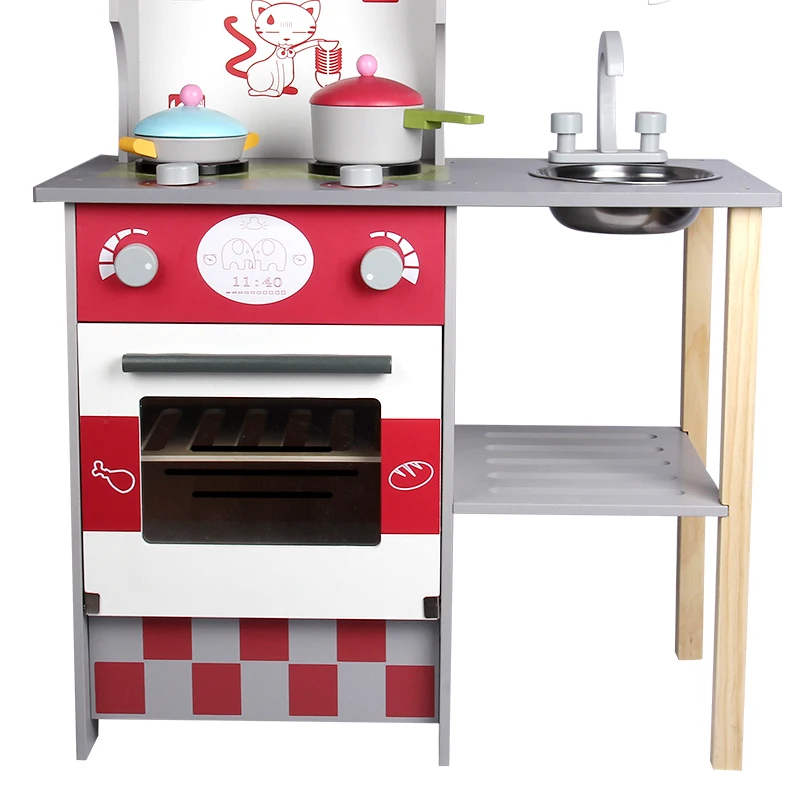 Wooden Kitchen Toys Pretend Play Cooking Toys Tableware Sets Real life Cosplay Baby Wooden Toy  Kitchen Cooking Simulation