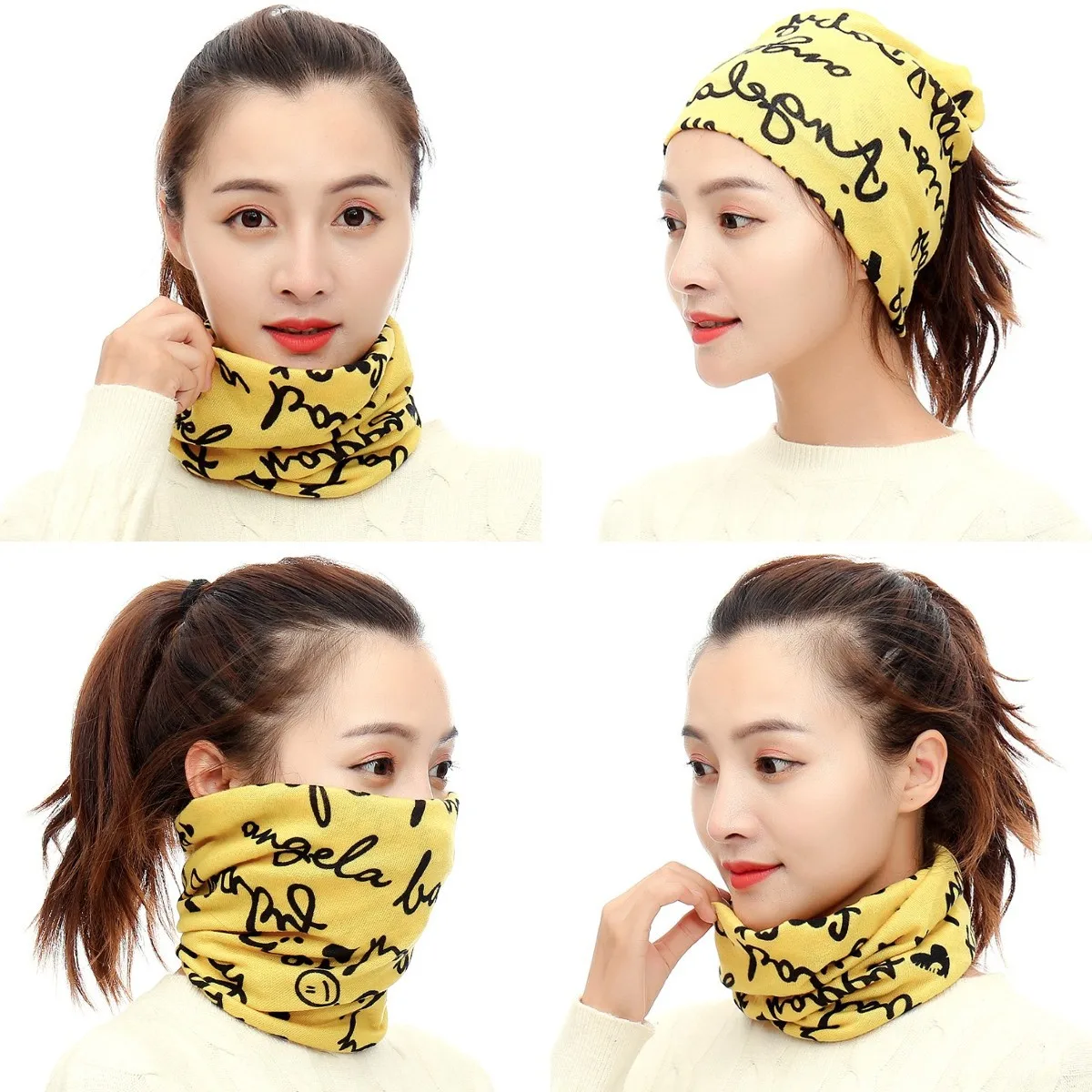 

Scarf Women's Men's Mask Scarf Warm Spring And Autumn Winter Thin Knitted Neck Support Small Collar-Style Covered Women