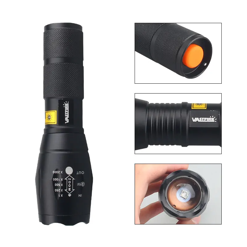 Description Picture 6 of item395nm UV Flashlight Zoomable Violet Ultraviolet Scorpion Invisible Light LED Torch for Pets Stain Hunting Marker Use 18650