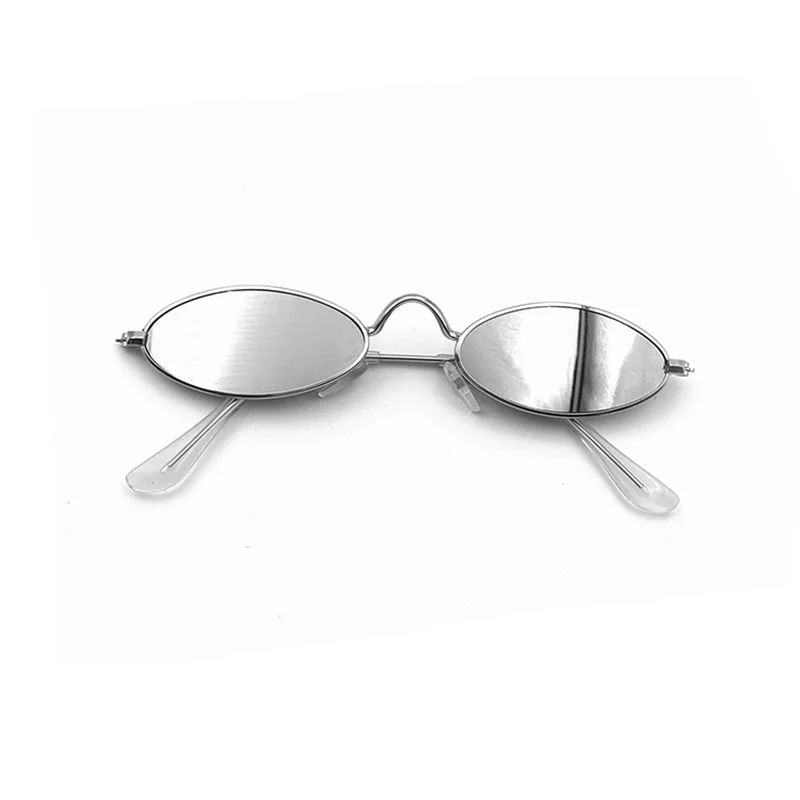 Мужские и женские модные дизайнерские Роскошные брендовые ретро маленькие овальные солнцезащитные очки для женщин винтажные оттенки черные красные металлические солнцезащитные очки Lunette - Цвет линз: Silver Silver