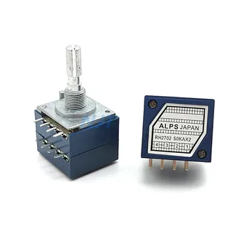 

Double Volume Potentiometer RH2702 8 Pin Serrated Split Shaft 6MM Precision 27-type A50K 50KAX2 Audio Volume Control