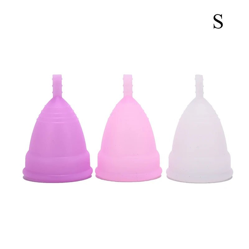 Для женщин Здоровье силиконовые менструальные чашки Coppetta Mestruale медицинские силикагель менструальные чашки могут быть оптом многоразовые - Цвет: random S