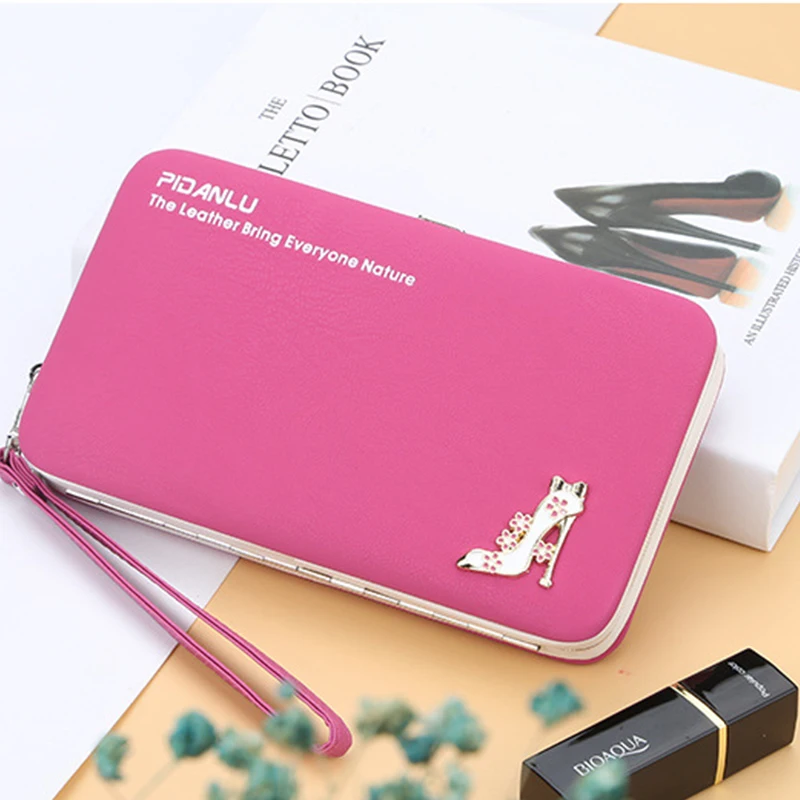 

Luxury Wallet Women Female Bags High heels Hasp Leather Wallet Big Capacity Phone Card Holder Ladies Purse Clutch Women wallet
