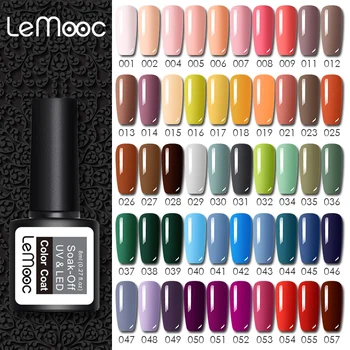 

LEMOOC Nail Gel Polish 8ml Soak Off Semi Permanent Hybrid Nail Gel Base Top Coat Varnish varnish for Nail Art