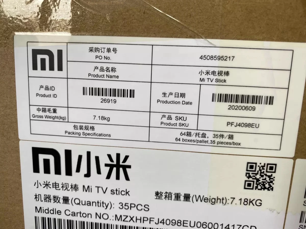 Xiaomi Mi TV Stick Global version - Android TV 9 - 1GB RAM 8GB ROM- Netflix  -  Prime - Disney+ 