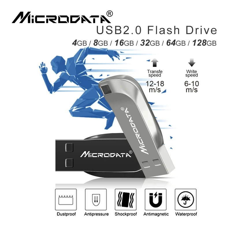 Microdata MINI pendrive 64gb Usb flash drive 32gb USB 2.0 pendrive 16gb 8gb 4gb stick drive 128gb newest u disk flash card