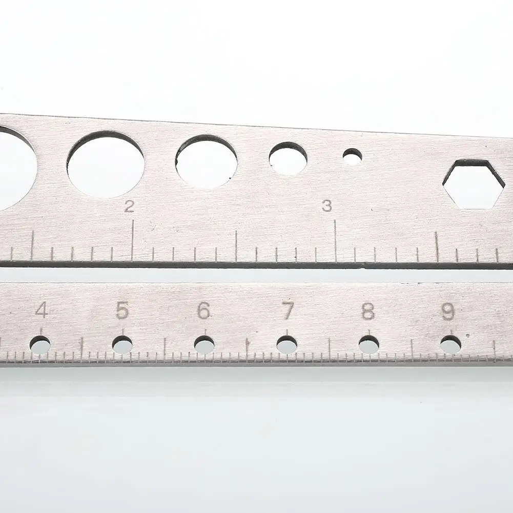 Outdoor Ruler 26.8CM Tool Portable Shooting Silver Metal Iron Hiking Measurement Durable Rulers Journal Camping Large Size