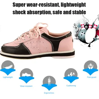 

Men Women Classic Breathable Bowling Shoes with Wearproof Sliding Sole EDF88