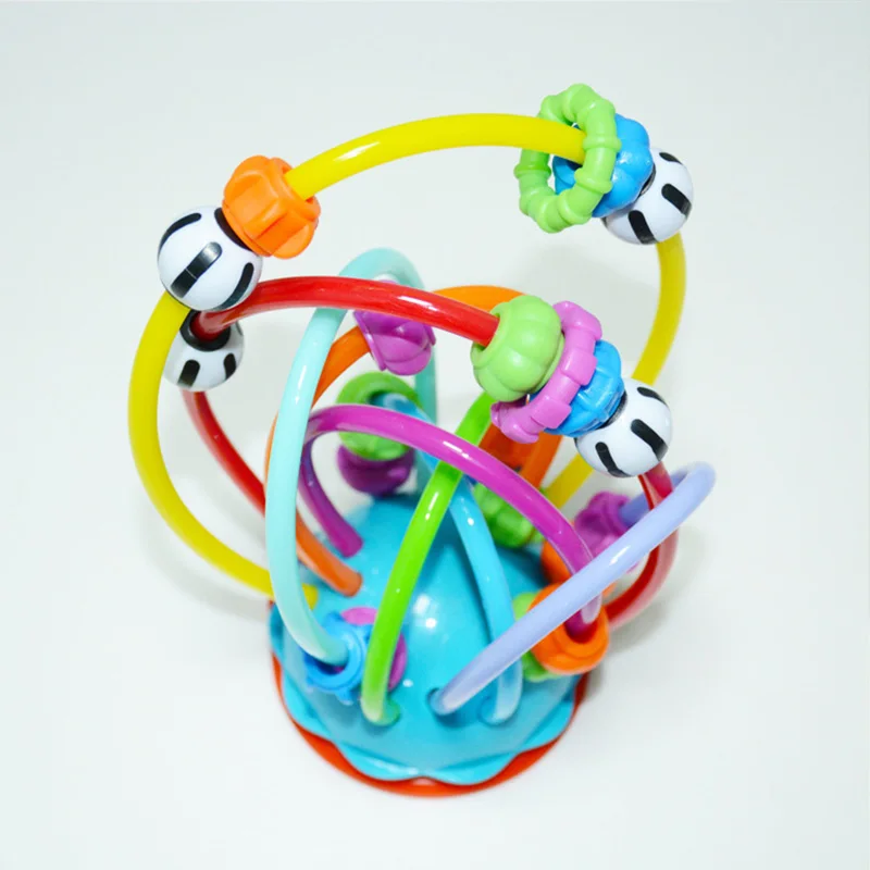  Baby Colorful Beads Chair Dining Table Cart Toy Dining Table Sucker Creative Stroller Feed Toys Rou