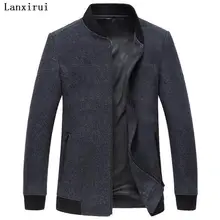 Мужское пальто зимнее толстое теплое шерстяное пальто мужская одежда приталенное пальто Мандарин воротник куртка мужские пальто мужские s пальто