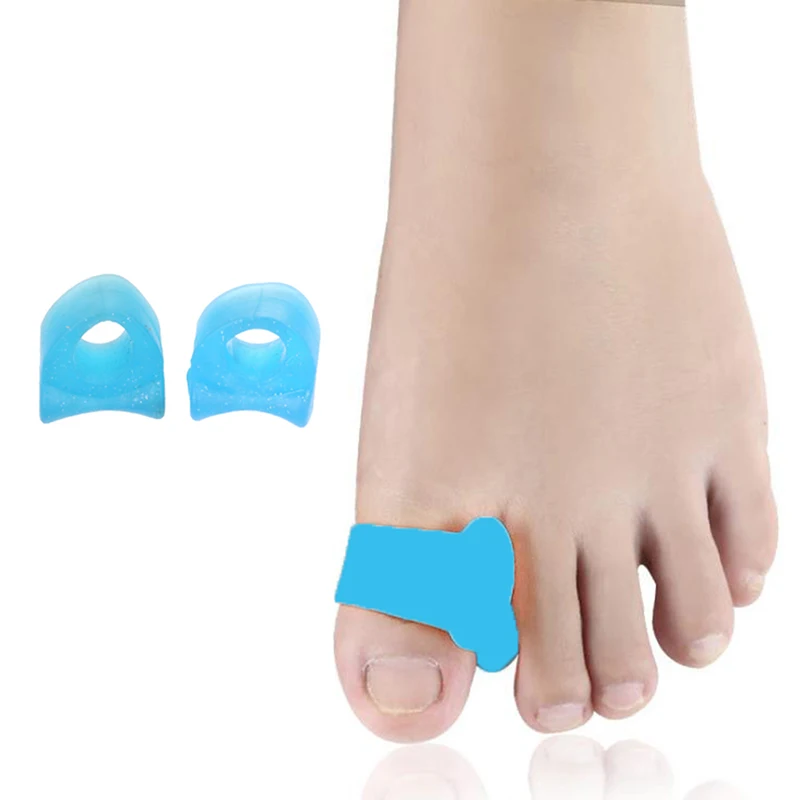 2Pcs Big Toe Thumb Valgus Toe Separator Silicone Gel Foot Fingers Protector Corrector Pedicure Foot Care Tool