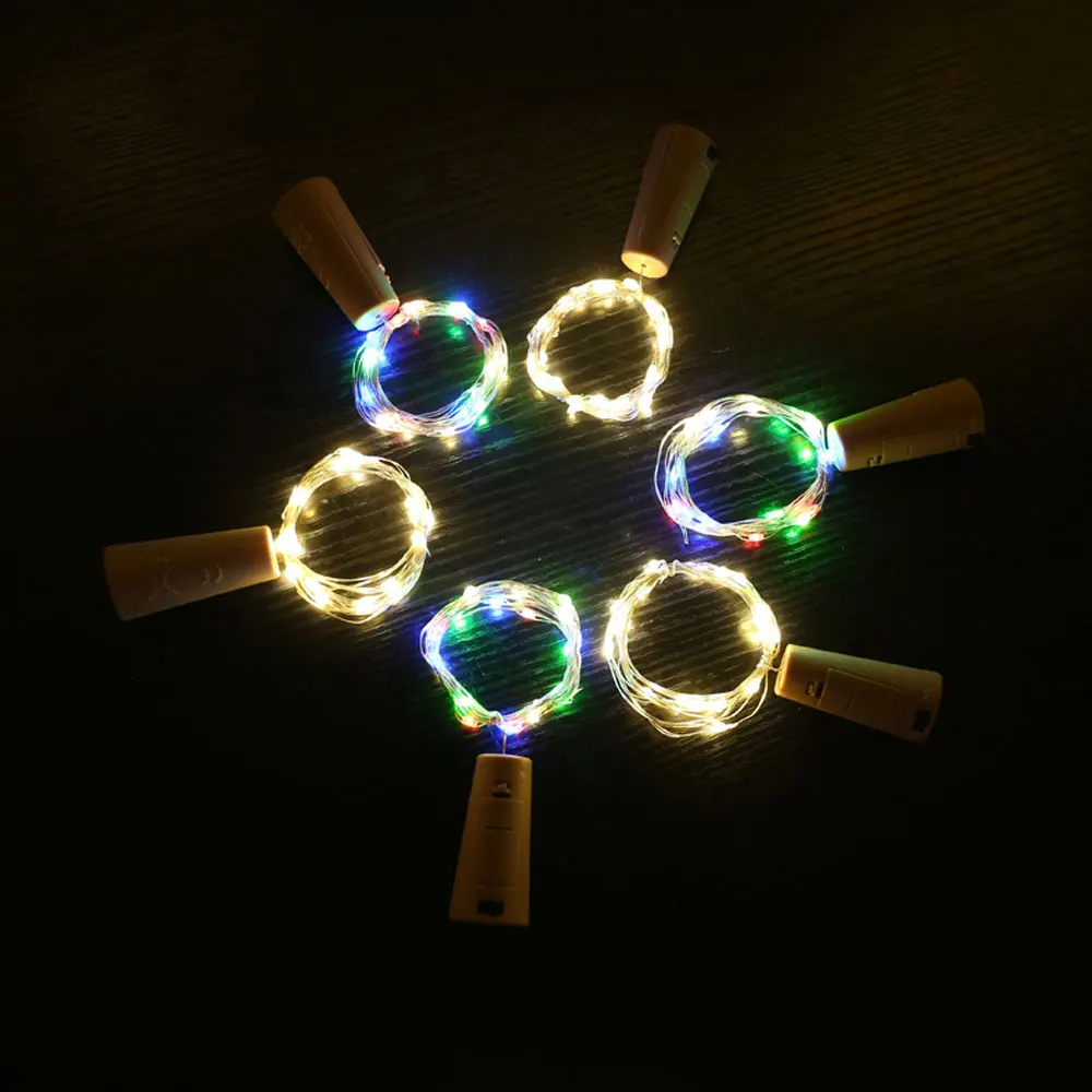 2M 20 LEDs Cork Bottle Copper Wire Light Festival Costume Party Wedding Halloween Christmas Decoration