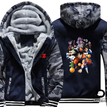 

Anime DRAGON BALL Coat Winter Thick Jacket Fashion Keep Warm Fleece Hoodie Men Women Sportswear Jacket #3
