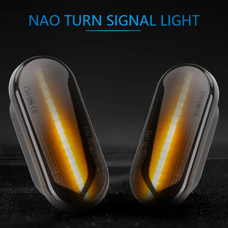 NAO Автомобильный светодиодный указатель поворота светильник 12V 24V динамический Авто боковой светильник индикатор T10 W5W гнездо для Passat 3B 3BG автомобильные авто габаритный фонарь