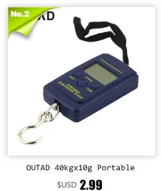 OUTAD 50kg/10g LCD Digital Fishing Hanging Scale Electronic Scale Pocket Hook Mini Hand Held Weight Travel Scale