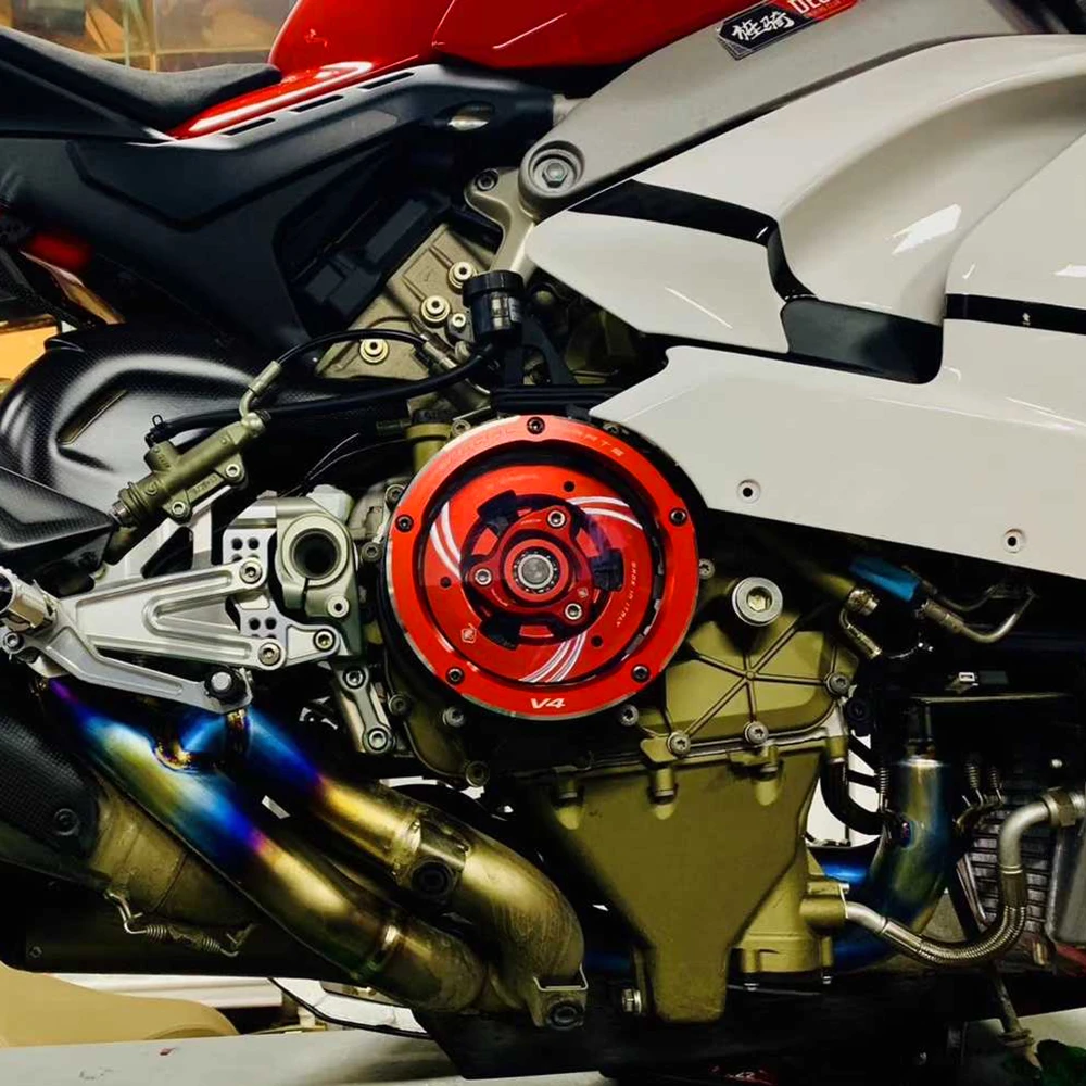 JAER CNC Racing Прозрачная крышка сцепления и пружинное кольцо фиксатора для Ducati Panigale 959 1199 1299 также S и R 2012- модели