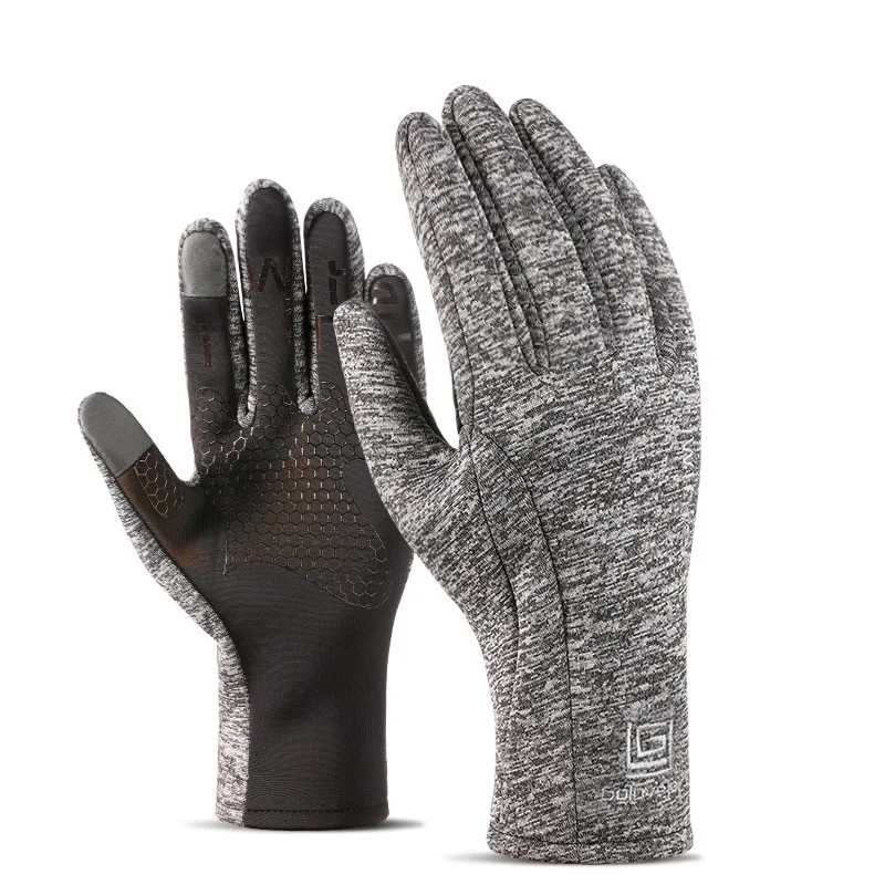 

2020 new sports cycling gloves for men and women winter outdoor riding touch screen warm cycling gloves plus velvet