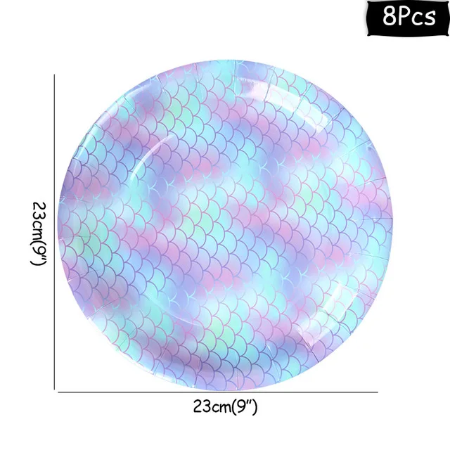 Mermaid Party Decor 3-tier Paper Cake Stand Baby Shower Girl 1st Birthday Party Decoration Under The Sea Beach Wedding  Supplies (5)