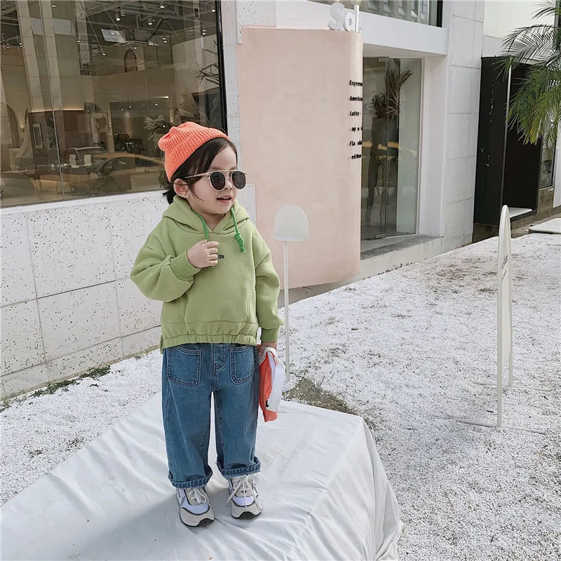 2 3 4 5 6 7 Years Toddler Girls Jeans Fashion Korean Loose Jeans For Girls Spring Autumn Kids Trousers Children Denim Pants New