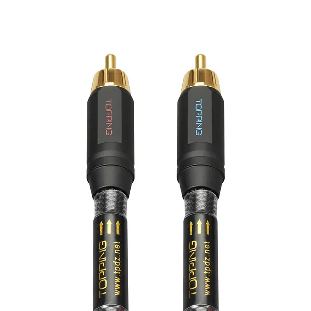 TOPPING TCR2 RCA Cable 6N Single Crystal Copper Gold-Plated RCA Professional Audio Cable 4