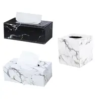 Nordic Fashion Marble Pattern High-quality PU Leather Drawer Box Rectangular Paper Box Household Leather Tissue Napkin Holder 1