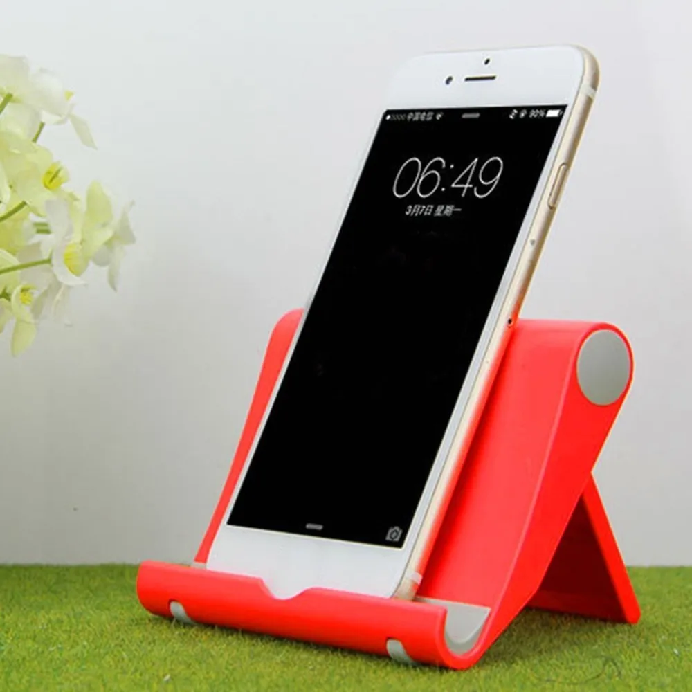 Red Универсальный складной стол, подставка-держатель на рабочий стол для iPhone 8, 7, 6 Plus, поддержка планшета, подставка для телефона для всех мобильных телефонов - Цвет: Red