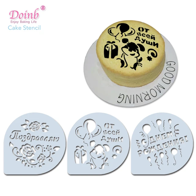 Cake Mold Stencil Cupcake Template  Stencils Baking Cake Templates -  4pcs/set Flower - Aliexpress