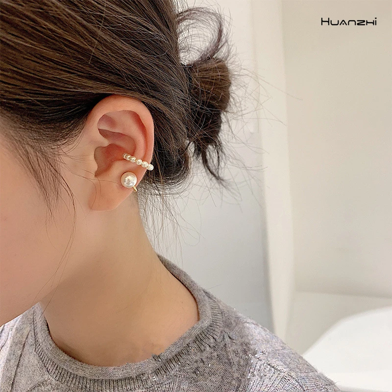 HUANZHI 2019 новые модные маленькие жемчужные круглые серьги 3 шт./компл. металлические