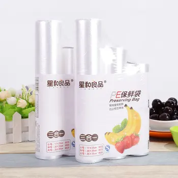 

Thick Freshness Protection Package Combination PE Even Roll Point Break-Food Medium and Small Three-in-One Plastic Wrap Bag 240