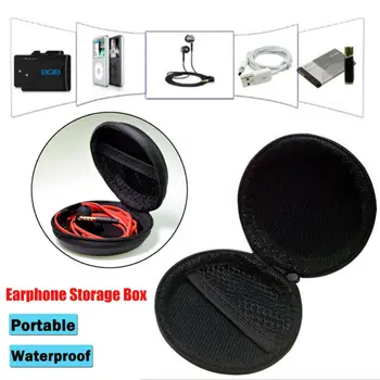 

Earphone Carry Storage Case Bag Earbud Headphone Cable Protector Boxes Zip Pouch /BY