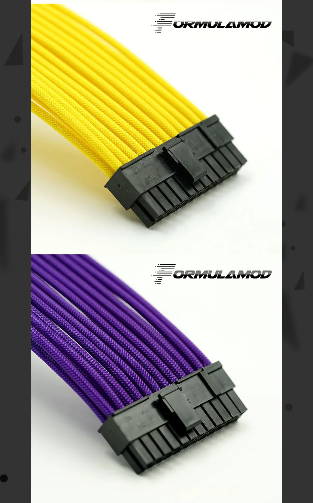FormulaMod Fm-ATX24P-A, ATX 24Pin материнская плата удлинитель, 18AWG 24Pin многоцветные соответствующие кабели расширения