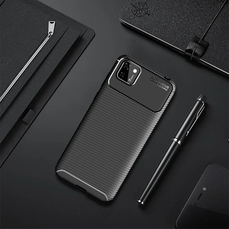 Чехол из углеродного волокна для Huawei Honor 9s чехол с полной защитой мягкий