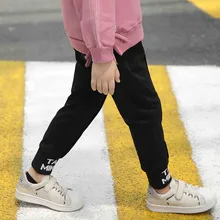 Стиль повседневные брюки весна и осень черные и белые с рисунком эластичные брюки жаккардовые нитки ноги рот