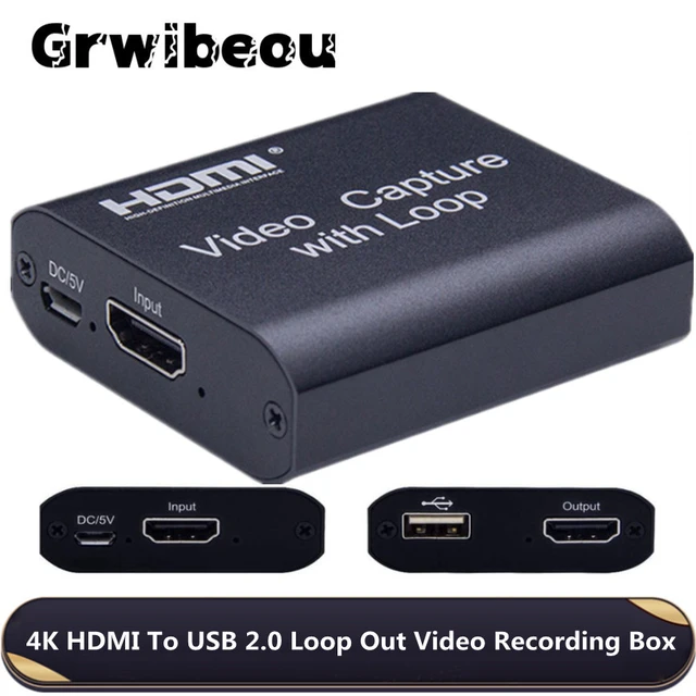 Carte D'acquisition Vidéo Hd 4k 60fps, Usb 3.0, À Boucle, Hdmi, Avec Micro  Audio Et Streaming, Pour Nintendo Switch Ps4 5 - AliExpress