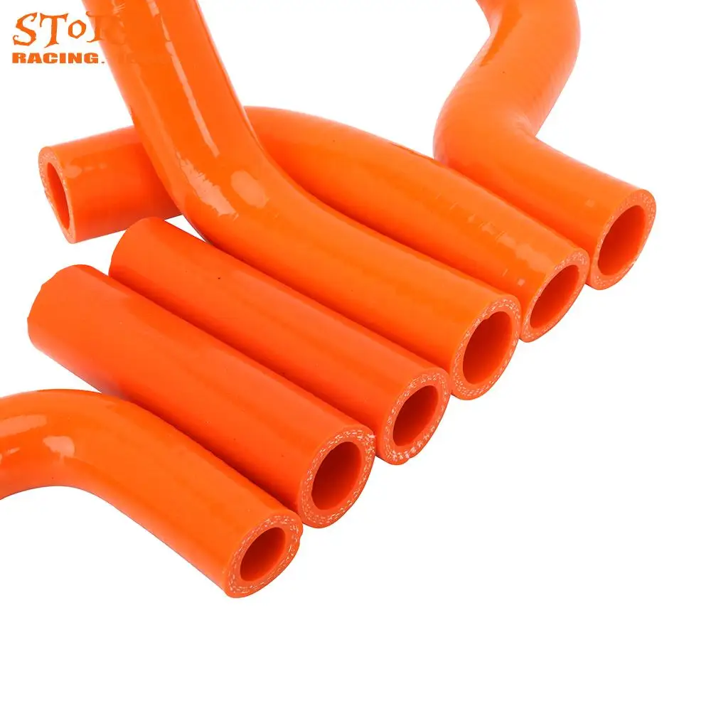 Motor Bike Orange Silicone Radiator Heater Coolant Water Hose For KTM EXC400 EXC450 EXC525 EXC 400 450 525 2002-2006 Motorcross