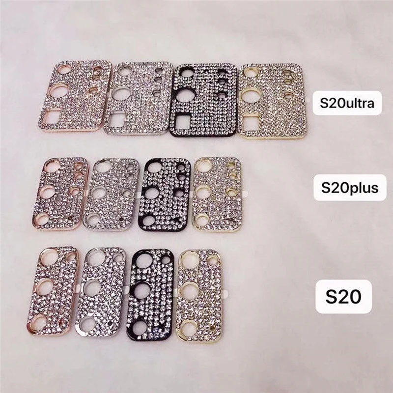 3D Rhinestone Bling Camera Lens Case For Samsung Galaxy S20 Note 20 Ultra Plus Huawei P40 Mate30 Pro Protective Cover | Мобильные