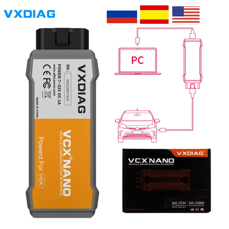 

VXDIAG VCX NANO Diagnostic-tool With Multi-language For Volvo Car Diagnostic Tool Powerful Than For Volvo Vida Dice 2014D