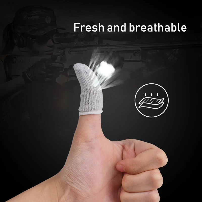 1 Pair Mobile Finger Stall Sensitive Game Controller for PUBG Sweatproof Breathable Finger Cots Accessories for Iphone Android