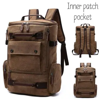 

Portable Computer Bag Current Package Canvas Unisex Shopping Outdoor Travel Backpack Comfortable Storage Accessories