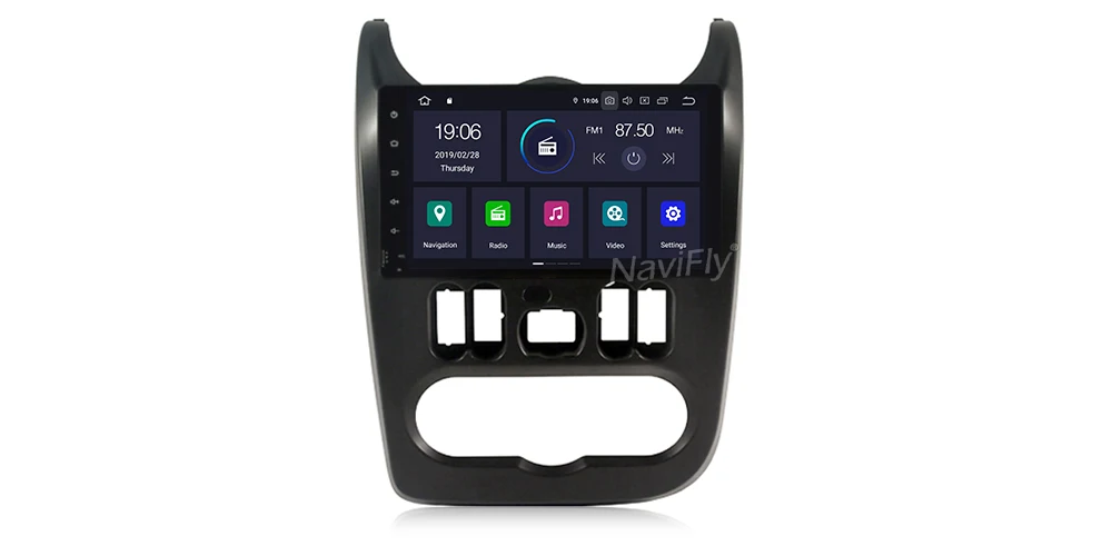 NaviFly Android 9,0 автомобильный радиоприемник gps навигация для Renault Logan I Sandero Lada Lergus Dacia Duster 9 дюймов 1024*600 HD wifi BT, RDS