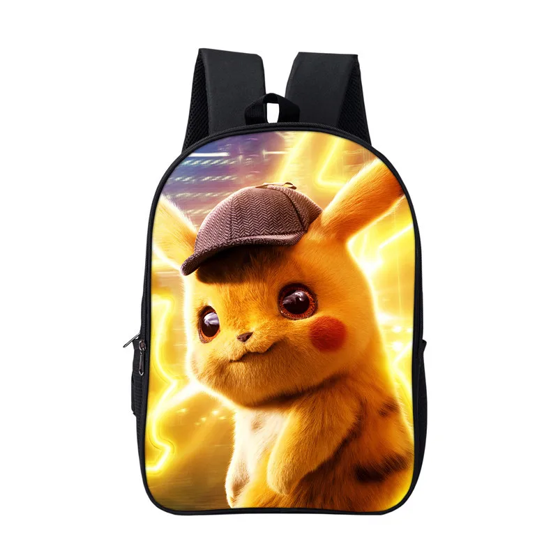 

Detective Pikachu Backpack Pokemon Children Double Layer School Bag Taobao to Fight a Lot of Ultra-Hot Selling Pokemon