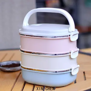 

Kitchen supplies Thermal Lunch Boxs Bento Box For Food Storage Camping Portable Picnic With Tableware Set Bag Container