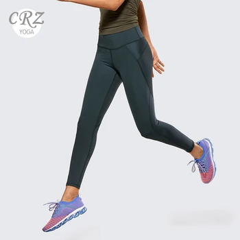 

CRZ YOGA Mid Rise Athletic Compression Leggings for Women 7/8 Hugged Feeling Workout Running Tights-25 Inches