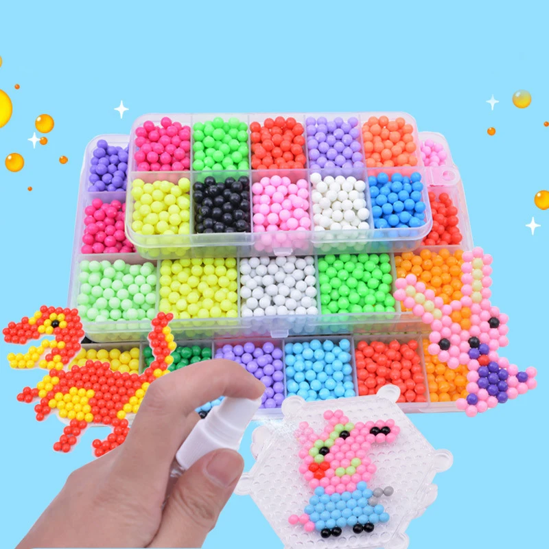 8000pcs Magic Puzzle Toys Water Mist Bead Set Boys Girls DIY Craft